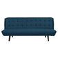 Modway Glance Mid-Century Modern Upholstered Fabric Convertible Futon Sofa Bed Couch In Azure MDY-EEI-3093-AZU