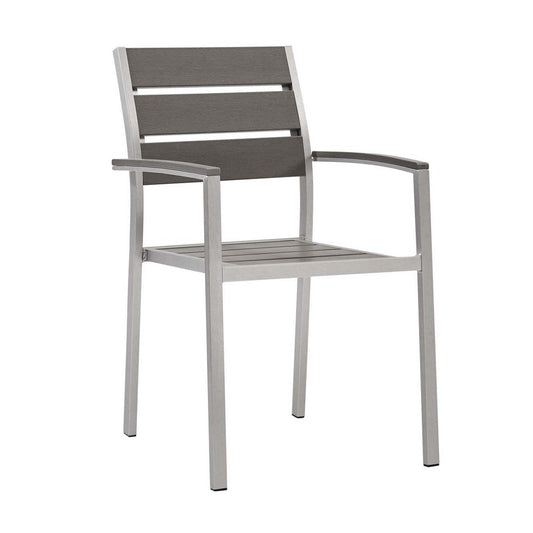 Shore Outdoor Patio Aluminum Dining Armchair - No Shipping Charges