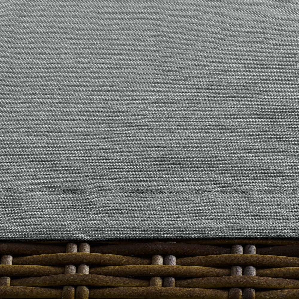 Immerse Convene / Sojourn / Summon Ottoman and Side Table Outdoor Patio Furniture Cover by Modway| Gray