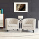 Modway Prospect Upholstered Fabric Contemporary Modern Two Armchairs in Beige MDY-EEI-3150-BEI-SET