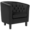 Modway Prospect Tufted Button Performance Velvet Upholstered Accent Lounge Arm Chairs in Black MDY-EEI-3153-BLK-SET