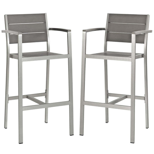 Shore Bar Stool Outdoor Patio Aluminum Set of 2 - No Shipping Charges