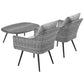 Modway EEI-3179-GRY-GRY-SET Endeavor Outdoor Patio Wicker Rattan Sectional Sofa Set 3 Piece Gray Gray MDY-EEI-3179-GRY-GRY-SET