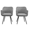 Modway EEI-3181-GRY-GRY-SET Endeavor Outdoor Patio Wicker Rattan Dining Armchair Set of 2 Gray MDY-EEI-3181-GRY-GRY-SET