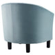Modway Prospect Channel Tufted Upholstered Velvet Armchair Light Blue MDY-EEI-3188-LBU