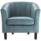 Modway Prospect Channel Tufted Upholstered Velvet Armchair Light Blue MDY-EEI-3188-LBU