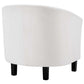 Modway Prospect Channel Tufted Upholstered Velvet Armchair White MDY-EEI-3188-WHI