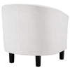 Modway Prospect Channel Tufted Upholstered Velvet Armchair White MDY-EEI-3188-WHI