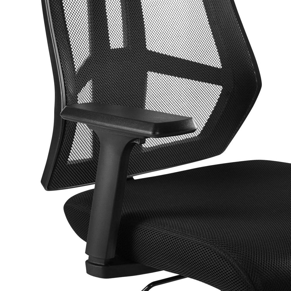 52 Inch Drafting Chair Mesh Fabric Star Base Black - No Shipping Charges MDY-EEI-3192-BLK