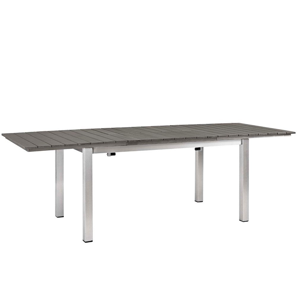 Shore 5 Piece Outdoor Patio Aluminum Dining Set by Modway| Black