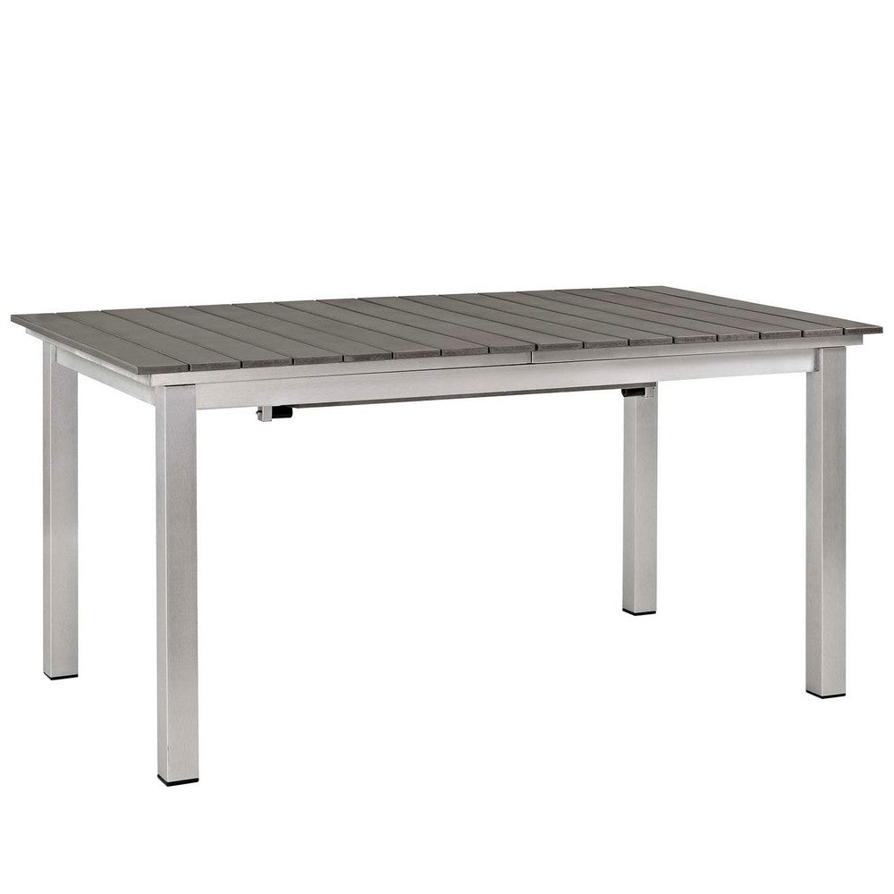 Shore 5 Piece Outdoor Patio Aluminum Dining Set by Modway| Black