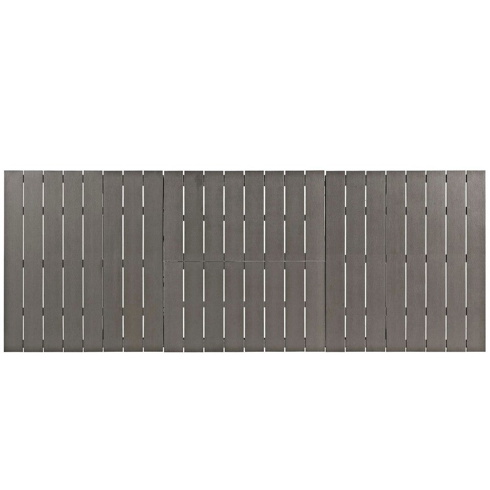 Shore 5 Piece Outdoor Patio Aluminum Dining Set by Modway| Black