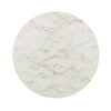 Modway Lippa 36’’ Mid-Century Dining Table with Round Artificial Marble Top in Gold White MDY-EEI-3214-GLD-WHI