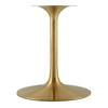 Lippa 60" Oval Artificial Marble Dining Table in Gold White