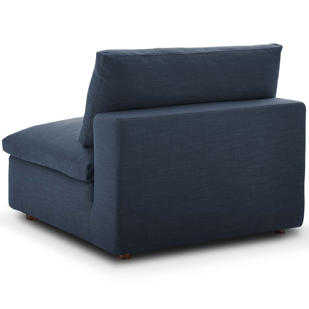 Commix Down Filled Overstuffed Armless Chair by Modway| Blue