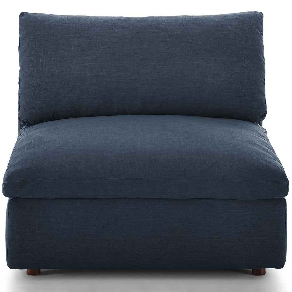 Commix Down Filled Overstuffed Armless Chair by Modway| Blue
