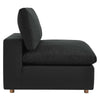 Modway Commix Modular Sofa Armless Chair Black Fabric MDY-EEI-3270-BLK