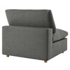 Modway EEI-3270 Commix Down-Filled Overstuffed Upholstered Sectional Sofa Armless Chair in Gray MDY-EEI-3270-GRY