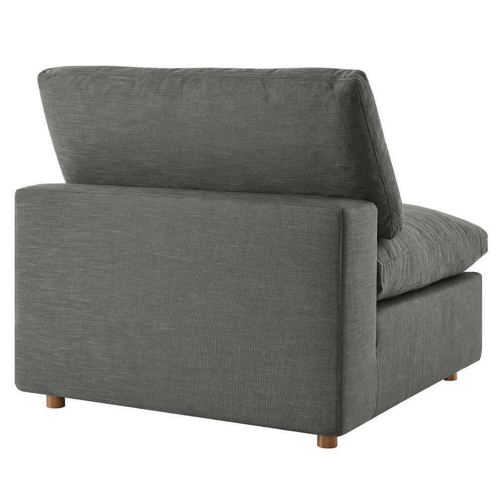 Commix Down Filled Overstuffed Armless Chair by Modway| Gray