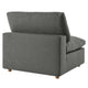 Commix Down Filled Overstuffed Armless Chair by Modway| Gray