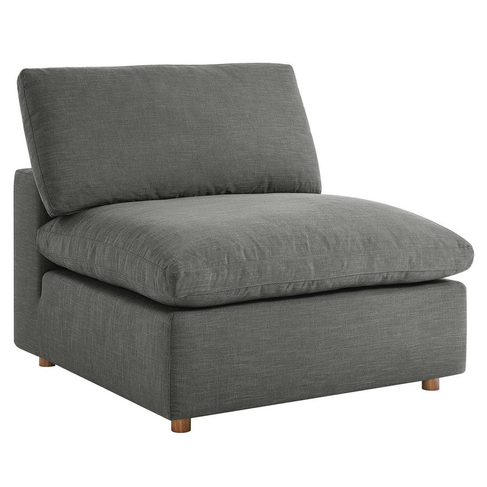 Commix Down Filled Overstuffed Armless Chair by Modway| Gray