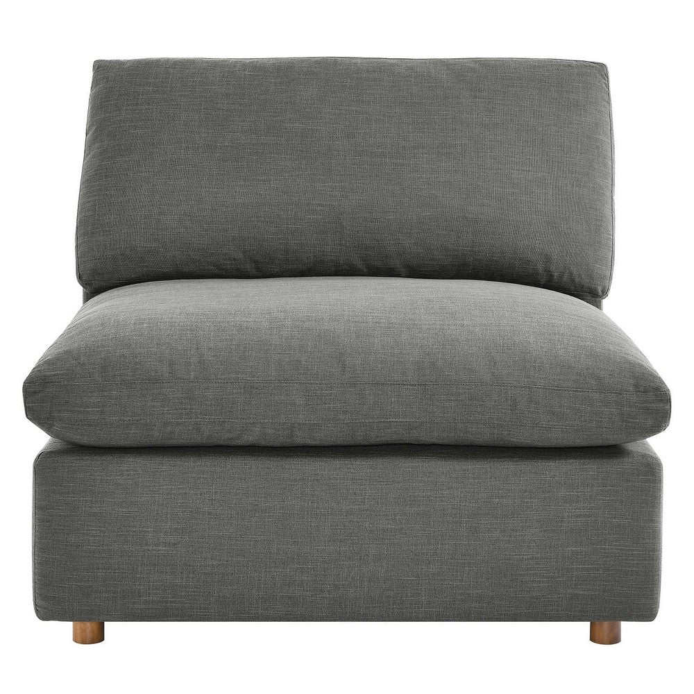 Commix Down Filled Overstuffed Armless Chair by Modway| Gray