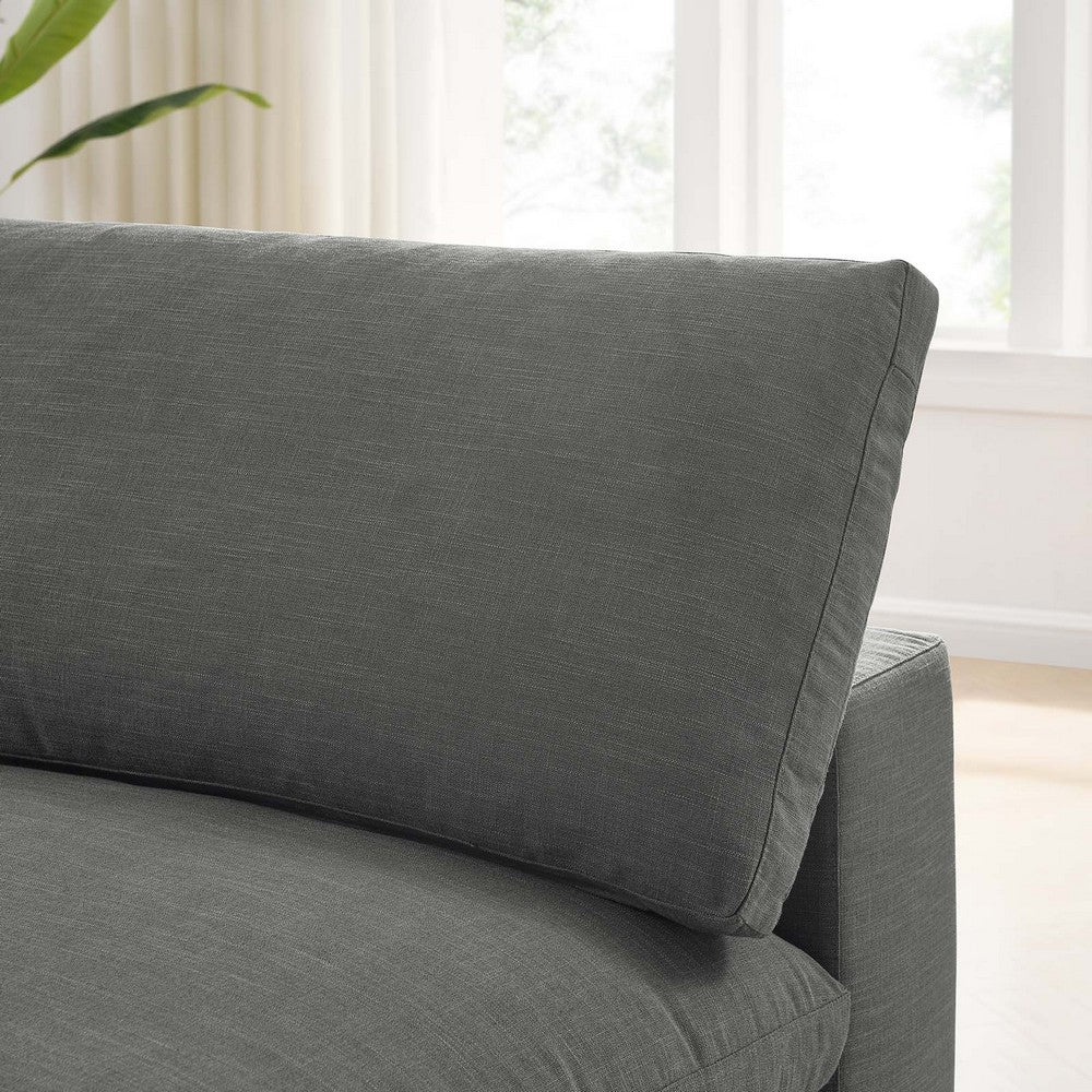 Commix Down Filled Overstuffed Armless Chair by Modway| Gray