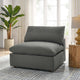 Commix Down Filled Overstuffed Armless Chair by Modway| Gray