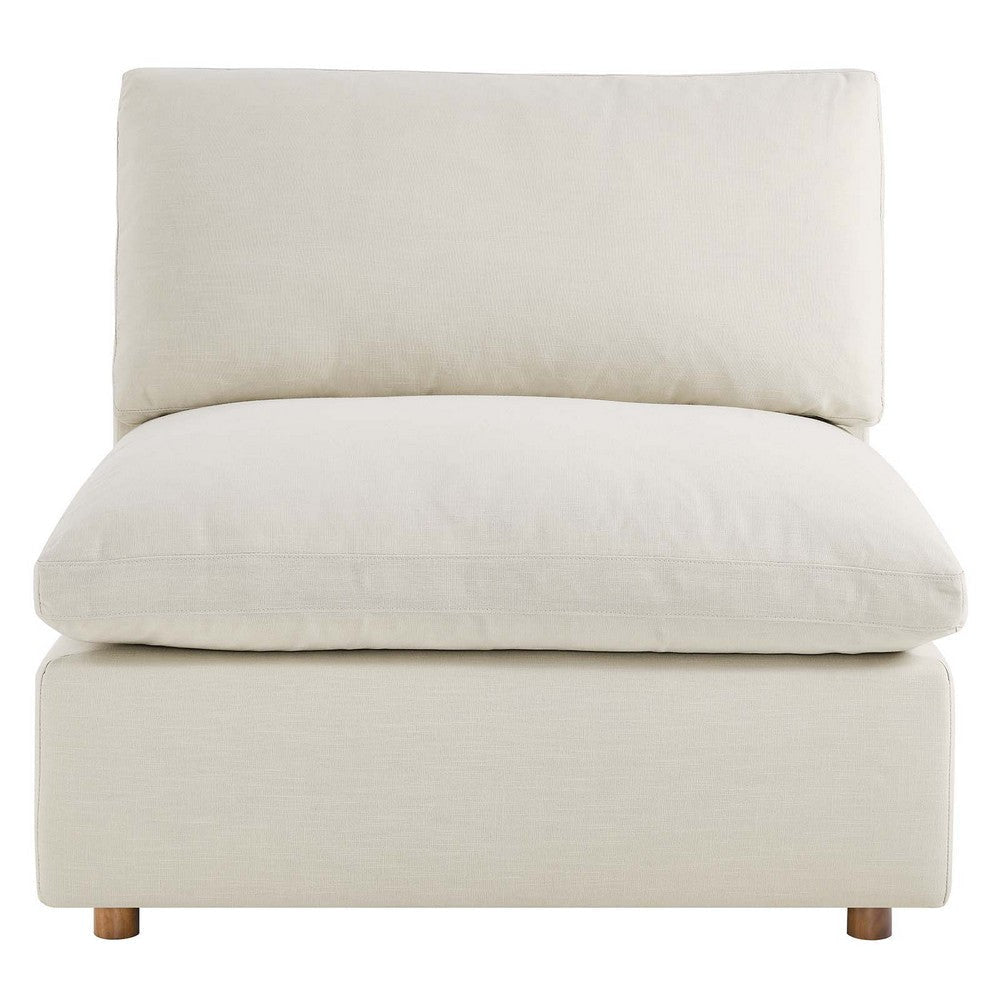 Modway Commix Modular Sofa Armless Chair Light Beige Fabric MDY-EEI-3270-LBG