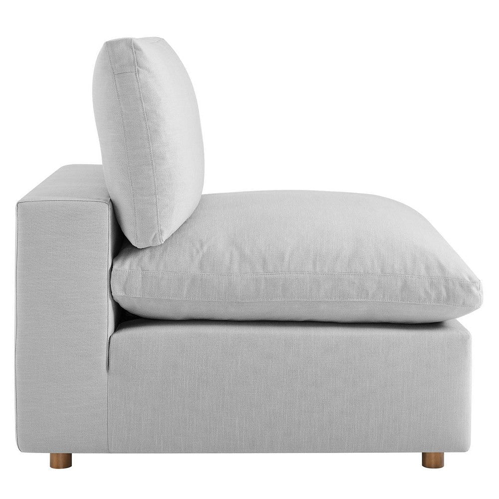 Modway Commix Modular Sofa Armless Chair Light Gray Fabric MDY-EEI-3270-LGR