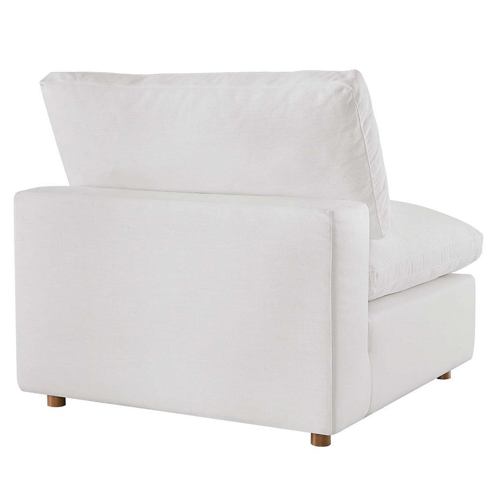 Modway Commix Modular Sofa Armless Chair Pure White Fabric MDY-EEI-3270-PUW