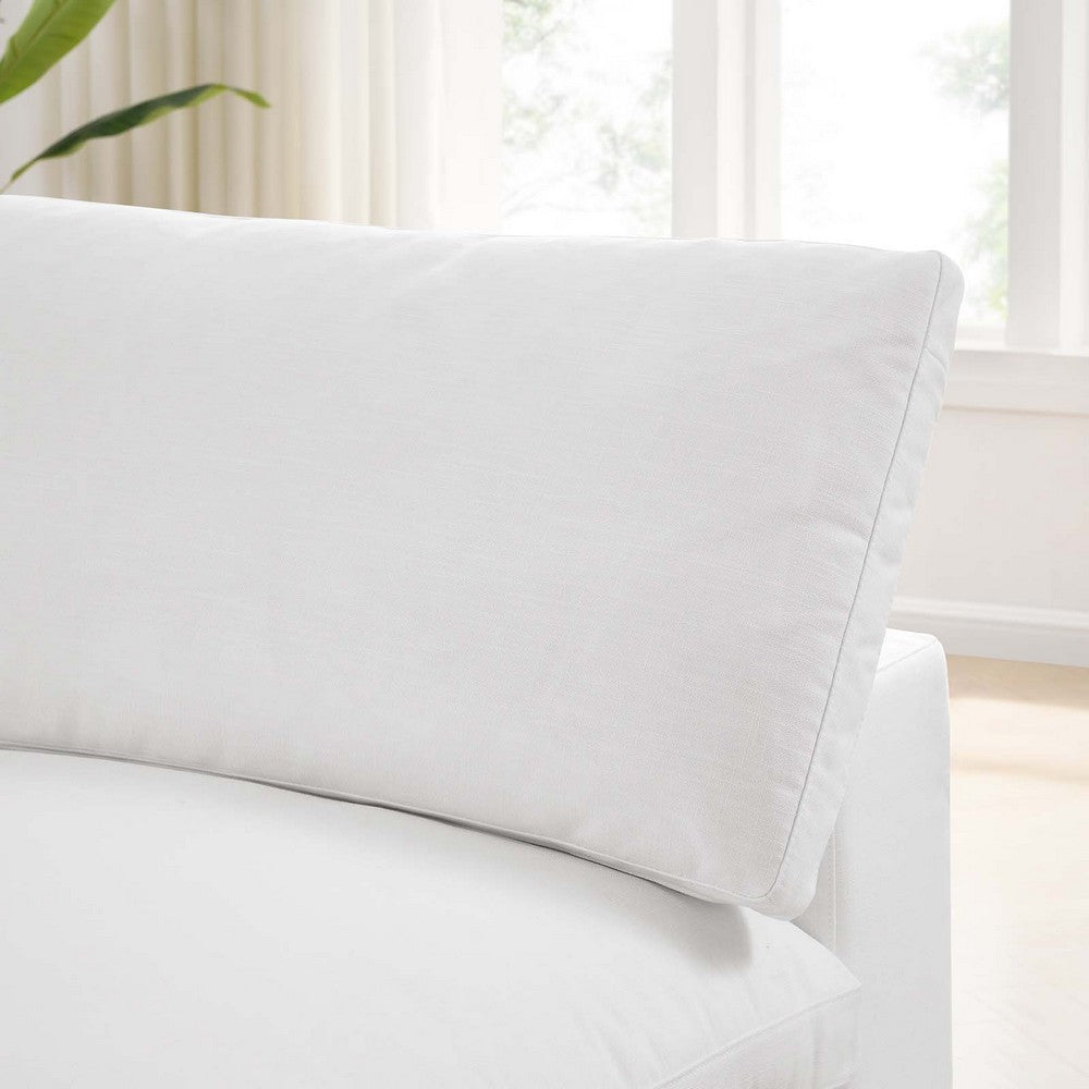 Commix Down Filled Overstuffed Armless Chair by Modway| White