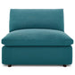 Modway Commix Down-Filled Overstuffed Upholstered Sectional Sofa Armless Chair in Teal MDY-EEI-3270-TEA