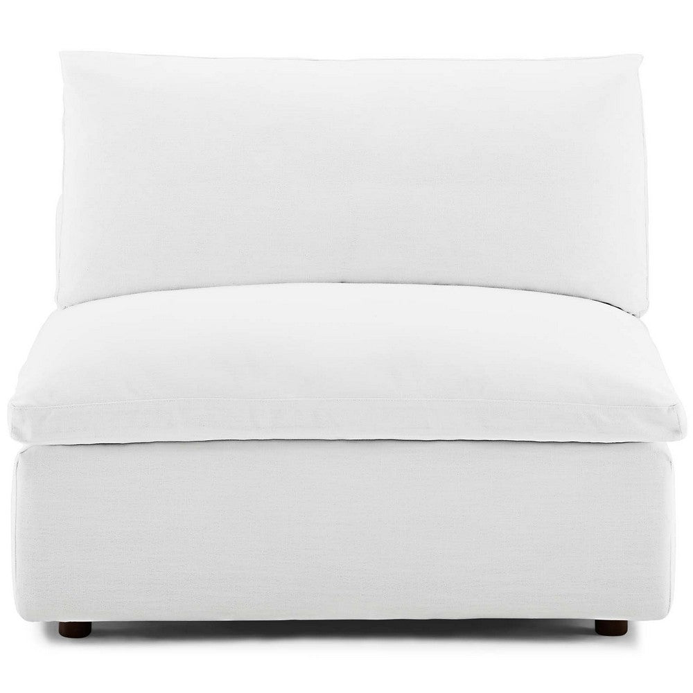 Commix Down Filled Overstuffed Armless Chair by Modway| White