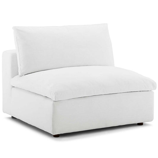Commix Down Filled Overstuffed Armless Chair by Modway| White