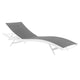 Glimpse Outdoor Patio Mesh Chaise Lounge Chair - No Shipping Charges MDY-EEI-3300-WHI-GRY