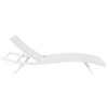 Modway Glimpse Aluminum Mesh Outdoor Patio Poolside Deck Chaise Lounge Chair in White White MDY-EEI-3300-WHI-WHI