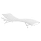 Modway Glimpse Aluminum Mesh Outdoor Patio Poolside Deck Chaise Lounge Chair in White White MDY-EEI-3300-WHI-WHI