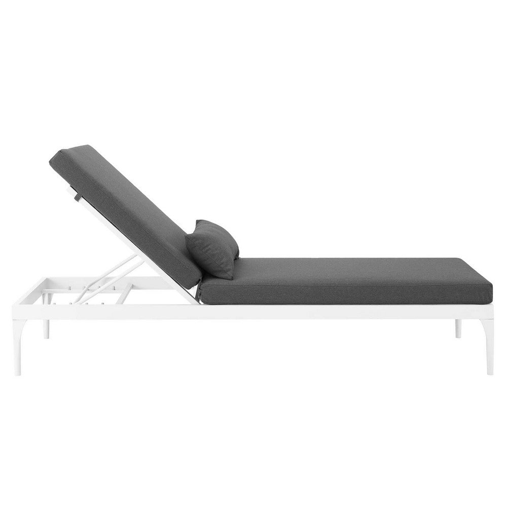 Perspective Cushion Outdoor Patio Chaise Lounge Chair by Modway| Black