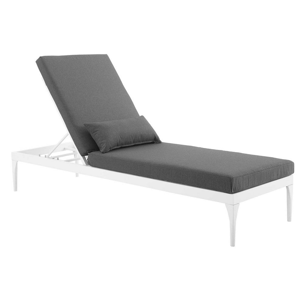 Perspective Cushion Outdoor Patio Chaise Lounge Chair by Modway| Black
