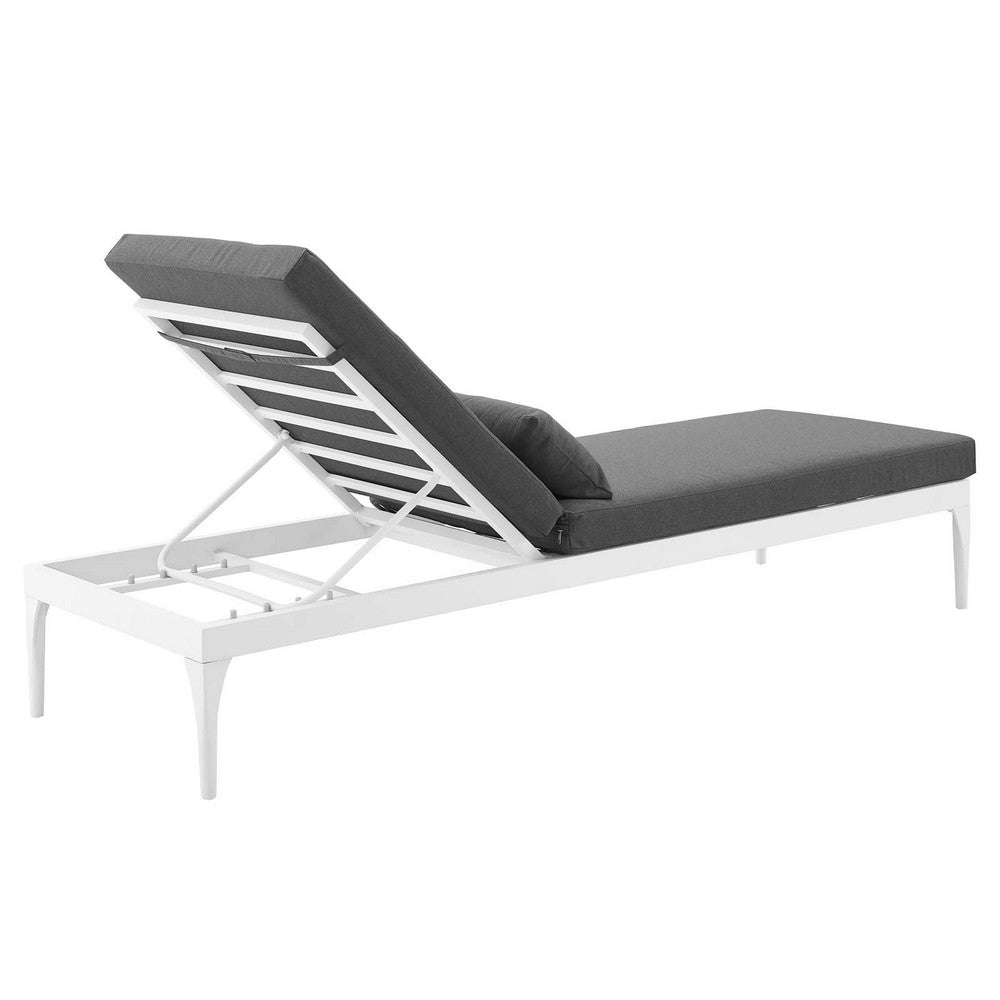 Perspective Cushion Outdoor Patio Chaise Lounge Chair by Modway| Black