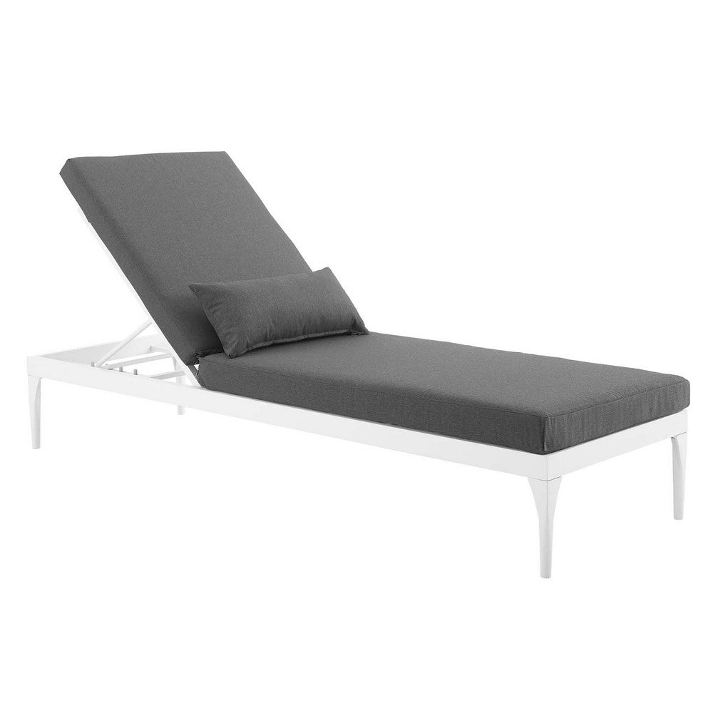 Perspective Cushion Outdoor Patio Chaise Lounge Chair by Modway| Black