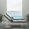 Perspective Cushion Outdoor Patio Chaise Lounge Chair by Modway| Gray