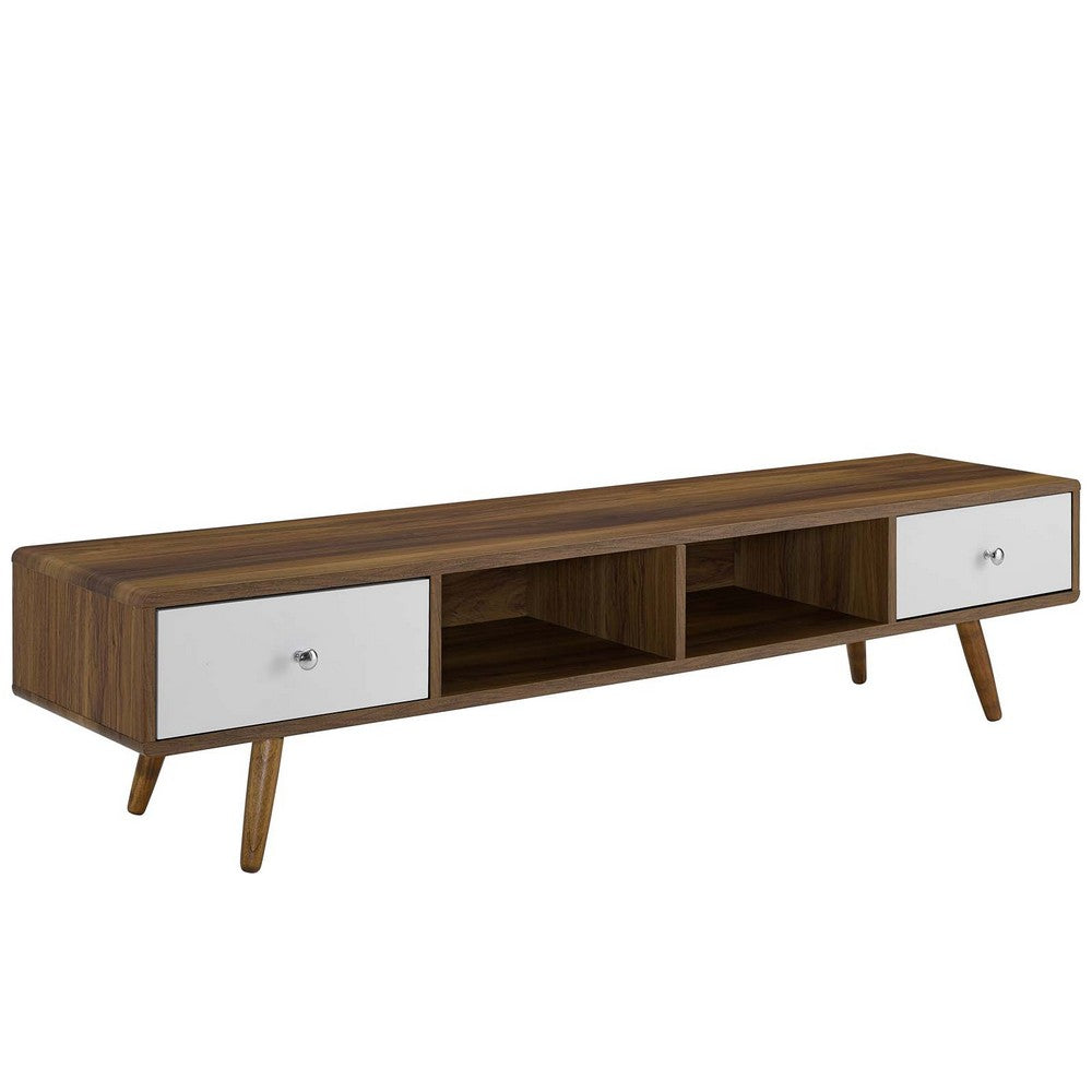Transmit 70" Media Console Wood TV Stand by Modway| White