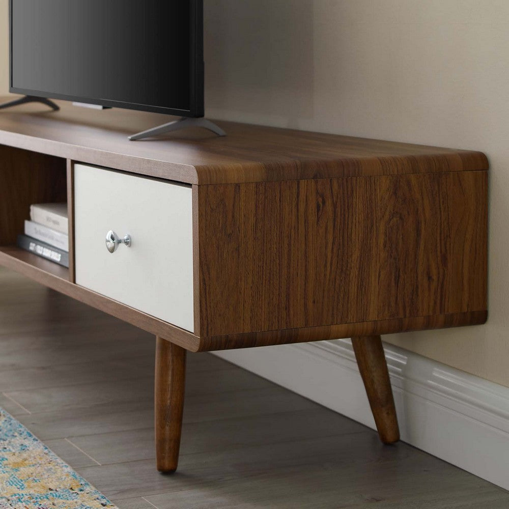 Transmit 70" Media Console Wood TV Stand by Modway| White
