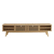 Modway Render Mid-Century Modern Low Profile 70 Inch Media Console TV Stand in Oak 70’’ MDY-EEI-3303-OAK