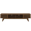 Modway Render 70’’ Mid-Century Modern Low Profile Media Console TV Stand 70 Inch Walnut Walnut