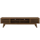 Modway Render 70’’ Mid-Century Modern Low Profile Media Console TV Stand 70 Inch Walnut Walnut
