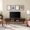 Modway Render 70" Mid-Century Modern Low Profile Media Console TV Stand, 70 Inch, Walnut Walnut