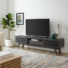 Modway Render Mid-Century Modern Low Profile 70 Inch TV Stand in Charcoal, 70"